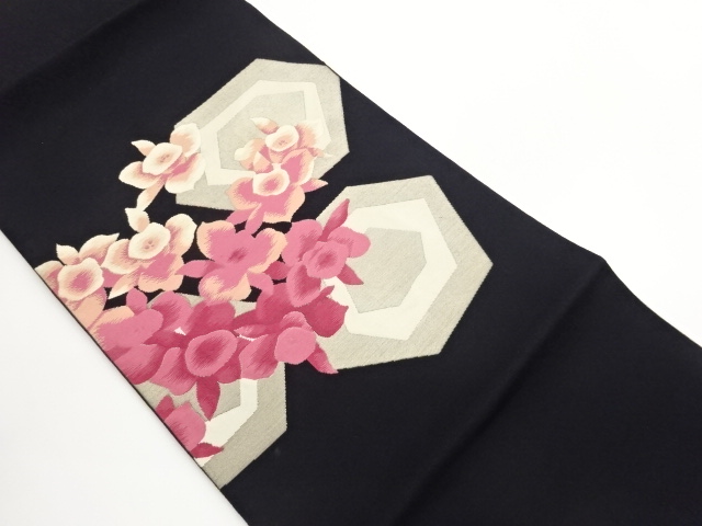 JAPANESE KIMONO / NAGOYA OBI / WOVEN KIKKO & FLOWER 